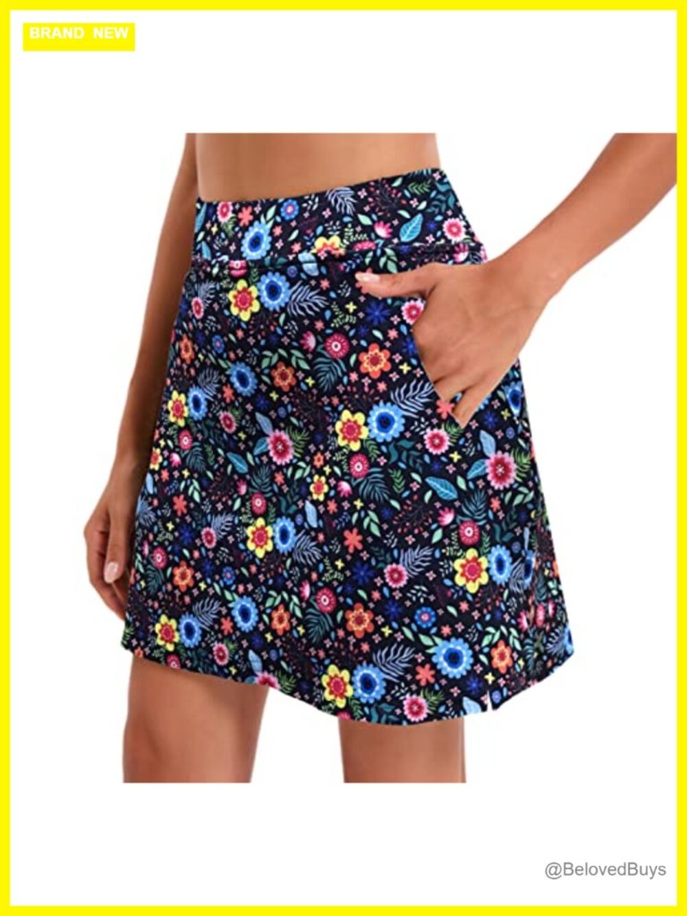 Women's Athletic Skort Tennis Skirt Built-in Shorts with Pockets